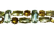 Modern Citrine and Prasiolite Bracelet