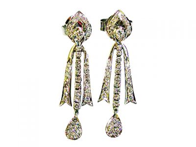 Modern Diamond Drop Earrings