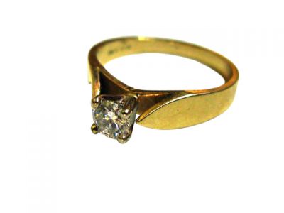Modern Diamond Solitaire Ring