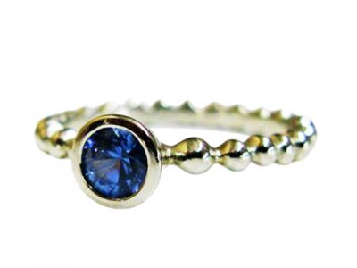 Modern Sapphire Solitaire Ring