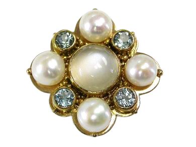 Moonstone Brooch