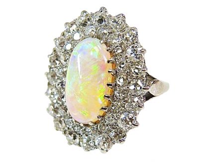 Opal Cluster Ring