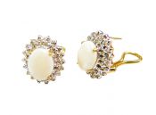 Opal and Diamond Earrings