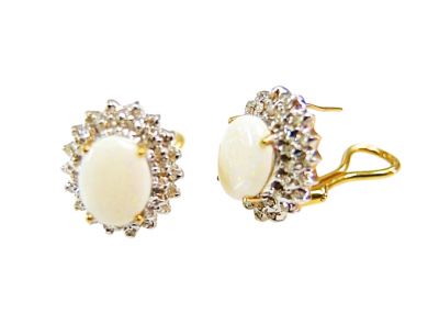 Opal and Diamond Earrings