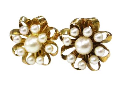 Pearl Cluster Earrings