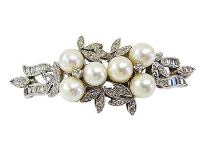 Pearl and Diamond Brooch
