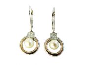 Pearl and Diamond Drop Earrings
