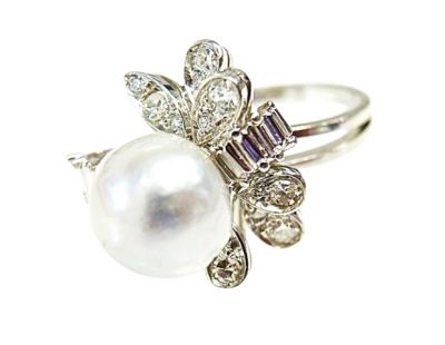 Pearl and Diamond Ring