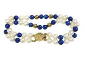 Pearl and Lapis Bracelet