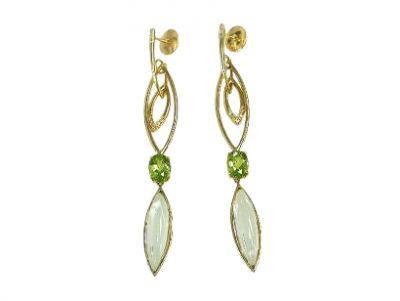 Peridot and Prasiolite Earrings