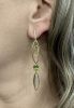 Modern Peridot and Prasiolite 18kt Earrings