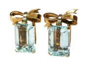 Retro Aquamarine Earrings