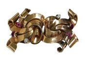 Retro Double Clip Brooch