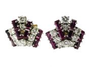 Retro Ruby Earrings