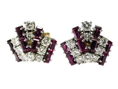 Retro Ruby Earrings