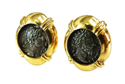 Roman Coin Earrings