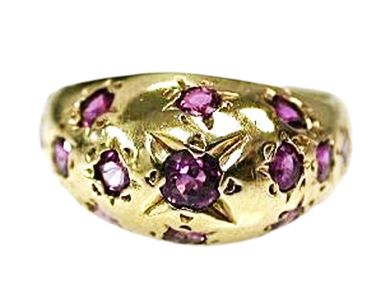 Vintage Ruby Bombe Ring
