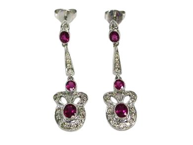 Ruby Drop Earrings