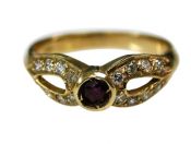 Vintage .16ct Ruby 14kt Ring
