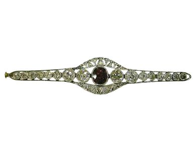 Ruby and Diamond Brooch
