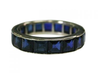 Vintage Sapphire Eternity Band 