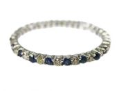 Vintage Sapphire and Diamond Eternity Band