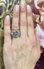 Vintage 7.82ct Sapphire and Diamond Ring in 14kt Yellow and White Gold