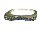 Modern .50ct Sapphire 18kt Ring