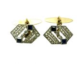 Vintage Sapphire and Diamond Cufflinks
