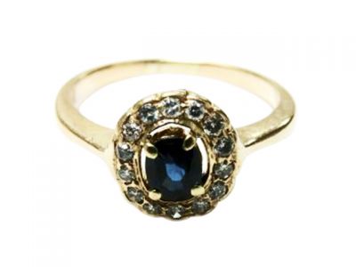 Sapphire and Diamond Ring