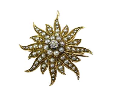 Seed Pearl Brooch