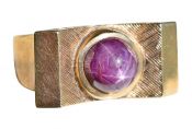 Vintage 3.49ct Star Sapphire Ring in 14kt Yellow Gold