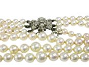 Triple Strand Pearl Necklace