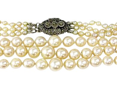 Triple Strand Pearl Necklace