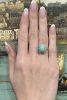 Vintage 5.92ct Turquoise and Diamond Cluster 14kt Ring