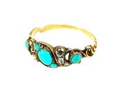 Turquoise and Diamond Ring