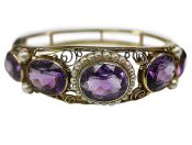 Victorian Amethyst and Pearl Bracelet