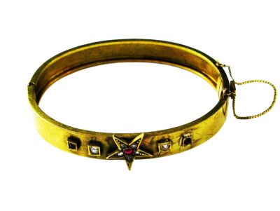 Victorian Ruby and Diamond Star Bracelet