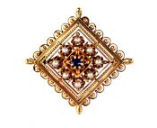 Victorian Sapphire and Seed Pearl Brooch