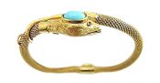 Victorian Turquoise and Ruby Snake Bracelet