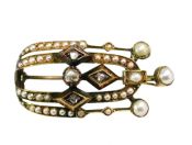 Victorian Pearl Brooch