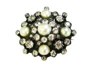 Victorian Pearl and Diamond Brooch
