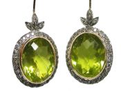 Victorian Style Lemon Quartz Earrings