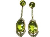 Victorian Style Lemon Quartz Earrings