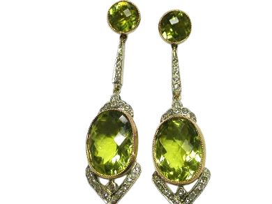 Victorian Style Lemon Quartz Earrings