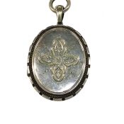 Victorian Sterling Silver Locket with Handmade Bookchain