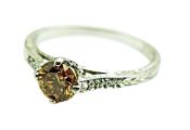 Vintage Brown Diamond and Diamond Ring