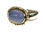 Vintage Chalcedony Solitaire Ring