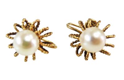 Vintage Cultured Pearl Earrings