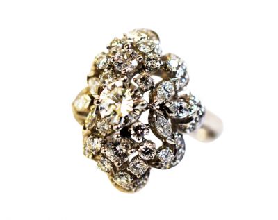 Vintage Diamond Cluster Ring